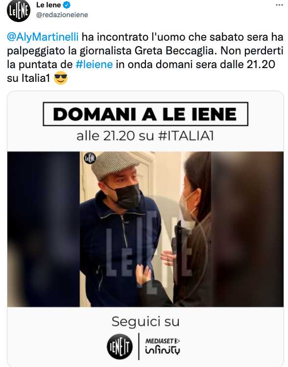 Greta Beccaglia, Le Iene e la polizia individuano il responsabile