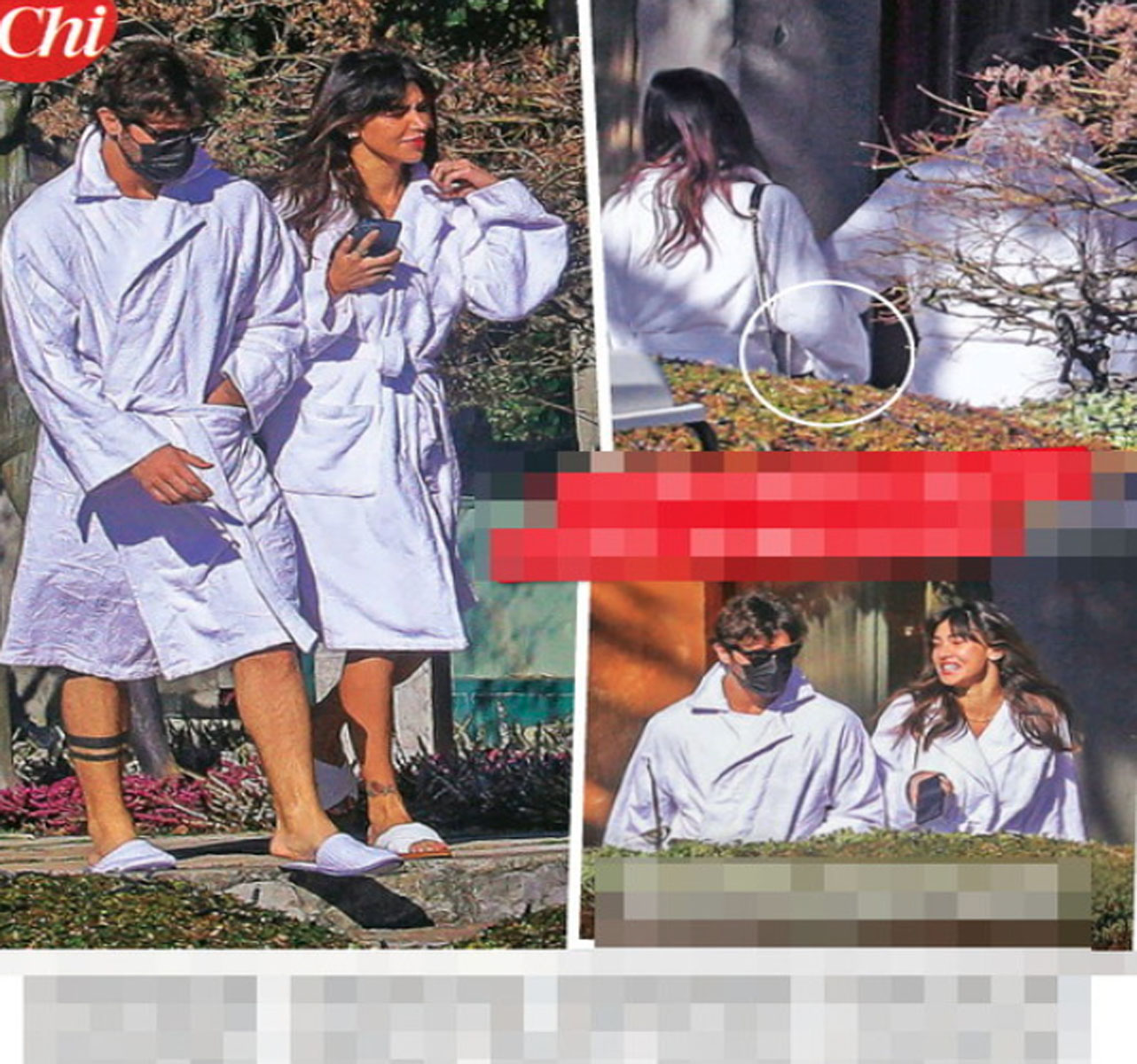 Belen Rodriguez in un resort con De Martino